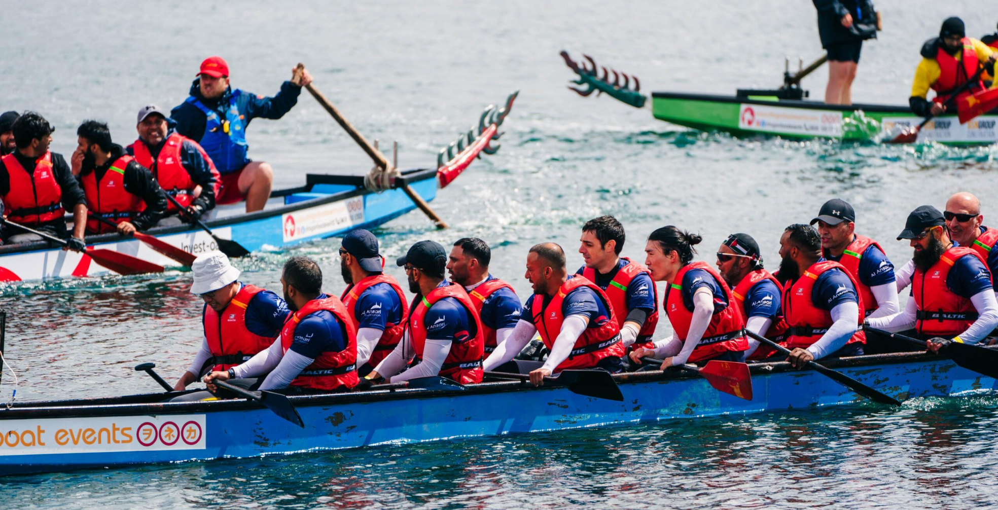 men dragon boat race png